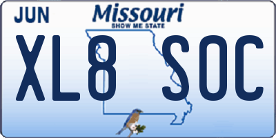 MO license plate XL8S0C