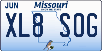 MO license plate XL8S0G