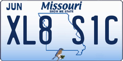MO license plate XL8S1C