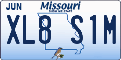 MO license plate XL8S1M