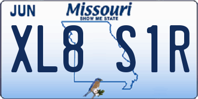 MO license plate XL8S1R
