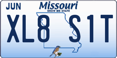 MO license plate XL8S1T