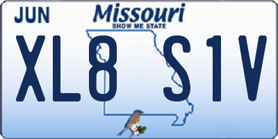 MO license plate XL8S1V