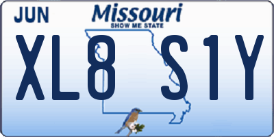 MO license plate XL8S1Y