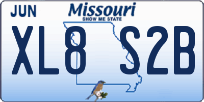 MO license plate XL8S2B