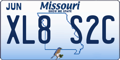 MO license plate XL8S2C