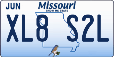 MO license plate XL8S2L