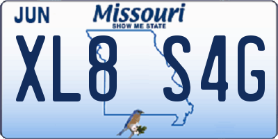 MO license plate XL8S4G