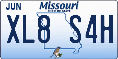 MO license plate XL8S4H