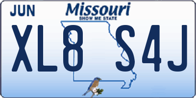 MO license plate XL8S4J