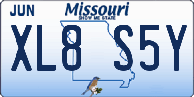 MO license plate XL8S5Y