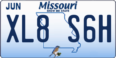 MO license plate XL8S6H