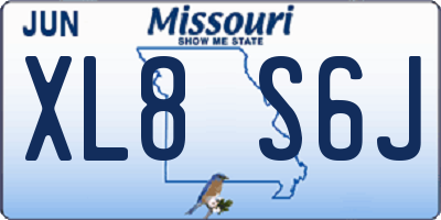 MO license plate XL8S6J