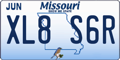 MO license plate XL8S6R