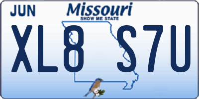 MO license plate XL8S7U