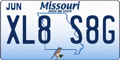 MO license plate XL8S8G