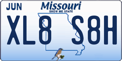 MO license plate XL8S8H