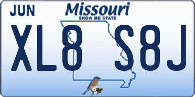 MO license plate XL8S8J