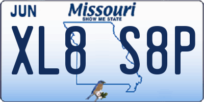 MO license plate XL8S8P