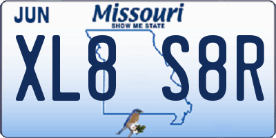 MO license plate XL8S8R
