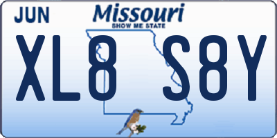 MO license plate XL8S8Y