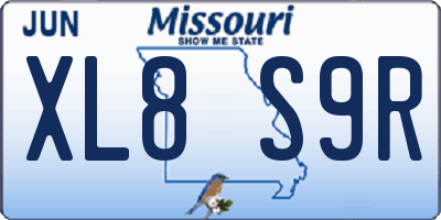 MO license plate XL8S9R