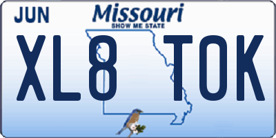 MO license plate XL8T0K