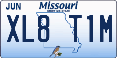 MO license plate XL8T1M