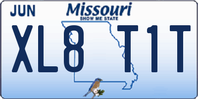 MO license plate XL8T1T