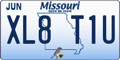 MO license plate XL8T1U