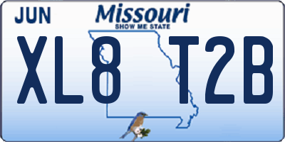 MO license plate XL8T2B