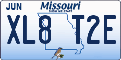 MO license plate XL8T2E
