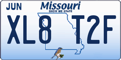 MO license plate XL8T2F