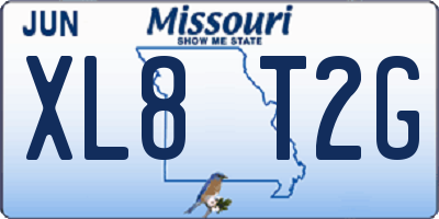 MO license plate XL8T2G