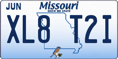MO license plate XL8T2I