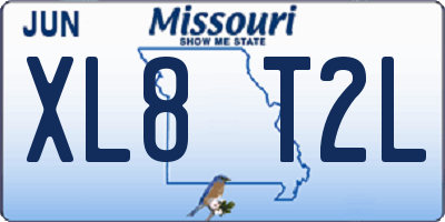 MO license plate XL8T2L