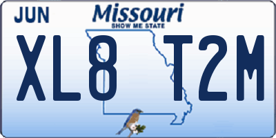 MO license plate XL8T2M
