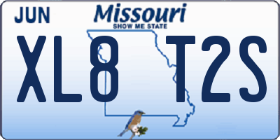 MO license plate XL8T2S