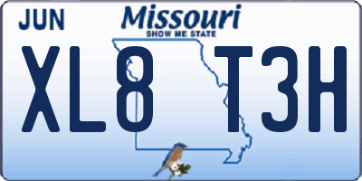 MO license plate XL8T3H