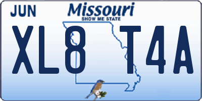 MO license plate XL8T4A