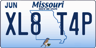 MO license plate XL8T4P