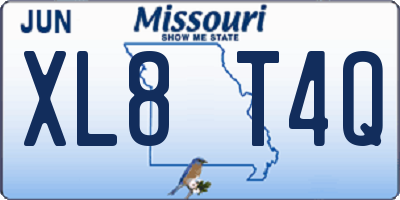 MO license plate XL8T4Q