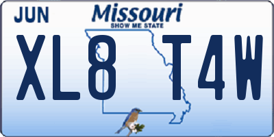 MO license plate XL8T4W