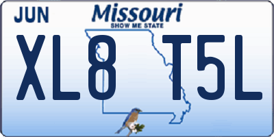 MO license plate XL8T5L
