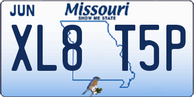 MO license plate XL8T5P