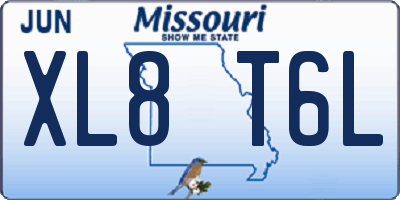 MO license plate XL8T6L