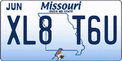 MO license plate XL8T6U