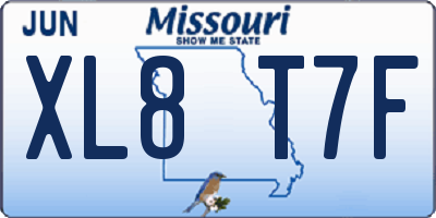 MO license plate XL8T7F