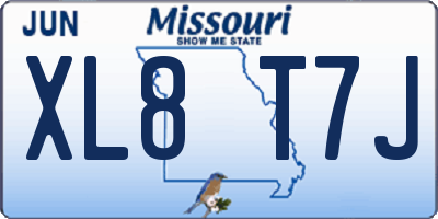 MO license plate XL8T7J