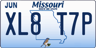 MO license plate XL8T7P